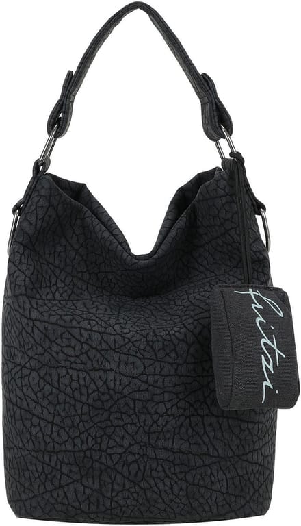 Fritzi aus Preußen schoudertas Ella Hobo Matta Soft Black antraciet