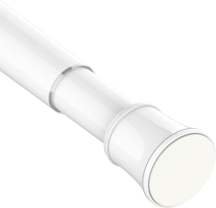 Famanu - Uitschuifbare douchegordijnstang 170-260 cm wit, telescopische spanstang zonder boren
