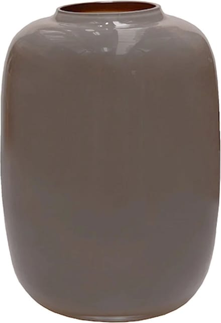 Vaas Artic | Medium | Taupe - Earth | Glans | Ø25 x H35 cm