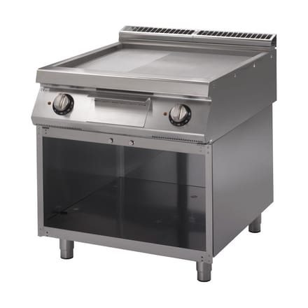 Gastro M 700 plus elektrische bakplaat GM70/80 FTRES-CR 2/3 glad 1/3 geribbeld