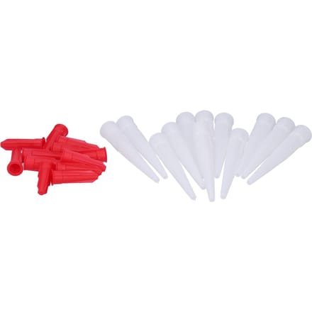 12 Stuks Kitspuitmonden ABS Lijmtips Vervanging met Dop Afdichtmiddel Lijm Accessoires white