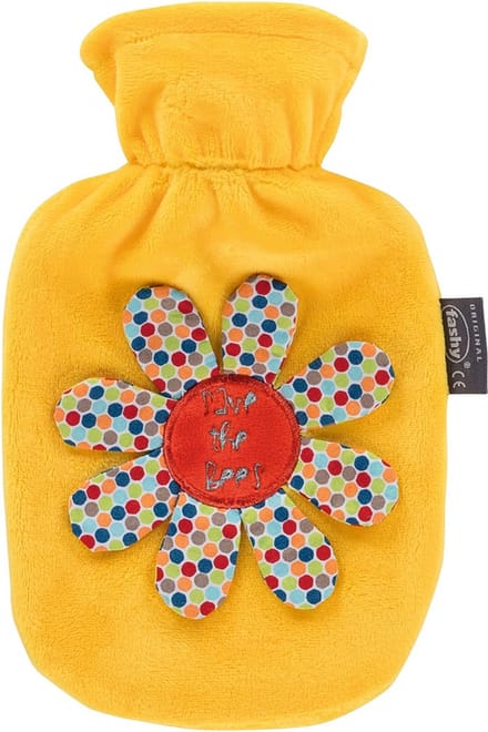 Fashy - Kinderkruik - Warmtekruik - Geel met Bloem - 0,8 liter