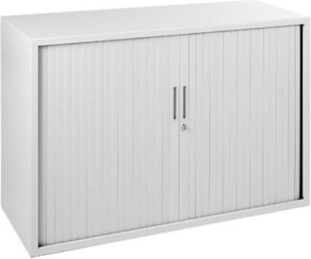 Archiefkast – Roldeurkast – Dossierkast – Wit– Met slot - 80x120x45 cm