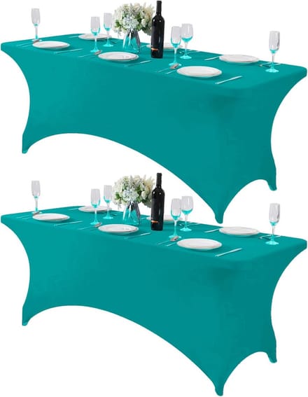 Set van 2 Elastische Tafelhoezen voor 6ft, 4ft en 8ft Tafels