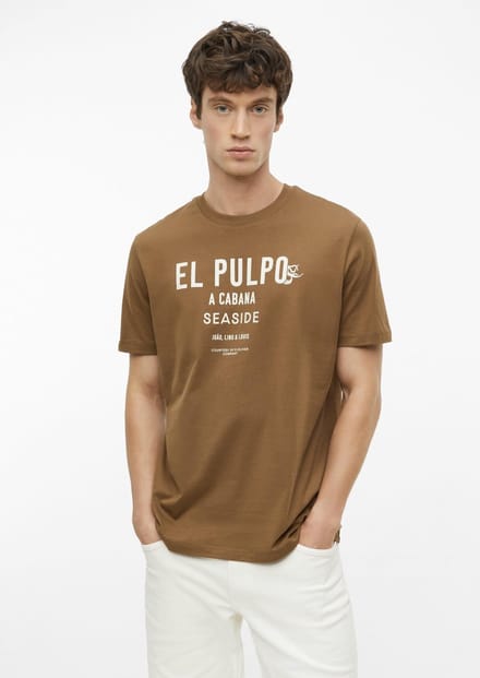 Zachte katoenen T-shirt met frontprint en geribbelde rand s.Oliver
