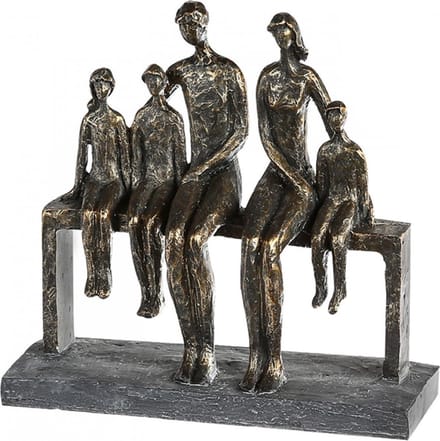 Gilde Handwerk - Beeld - Sculptuur - Polyresin - Bronskleur - 'We Are Family'