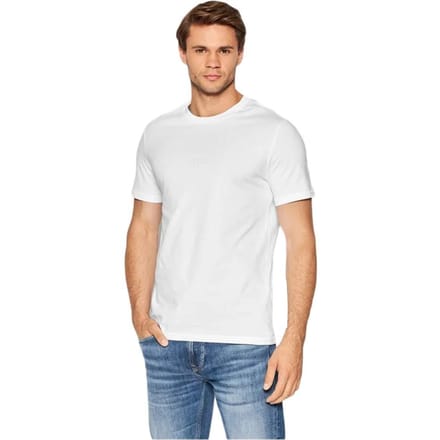 Logo Tee Short Sleeve Crew Neck - White Shirts