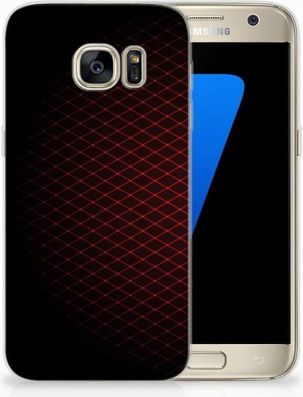 Samsung Galaxy S7 TPU bumper Geruit Rood