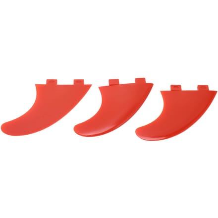3 Stuks Surfplank Vinnen Glasvezel Thruster Vin Sets Surf Accessoires voor Longboard Staande Peddel Board red