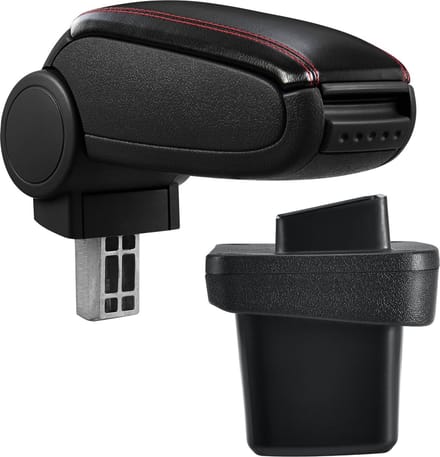 Armsteun-Volkswagen Golf 7-kunstleer-zwart+rood stiksel