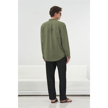 Heren Katoenen Poplin Lange Mouwen Shirt