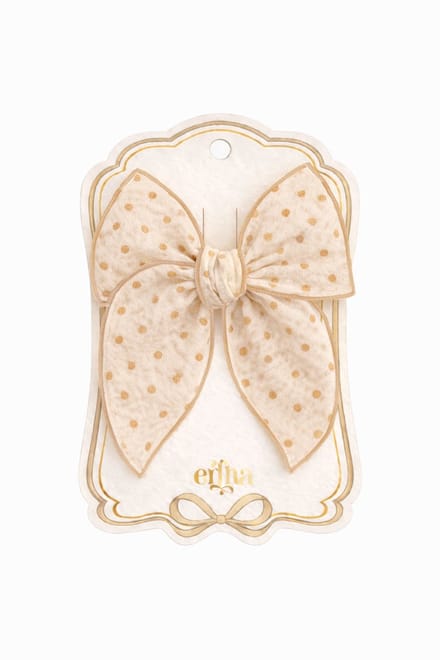 Mrs Ertha Fable Haarclip met Strik - Blush Dots