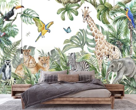Fotobehang - Dieren - Jungle - Vliesbehang - (254 x 184 cm)