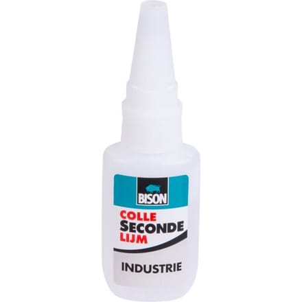 Bison Secondelijm Industrie 20 g, vloeibare, professionele secondelijm