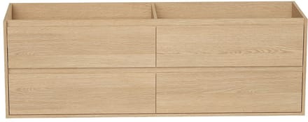 Vente-unique Meubel onder wastafel - Eikenfineer - 150 cm - MILIPAM