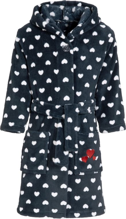 Playshoes Badjas Hartjes Junior Blauw/wit Maat 86/92