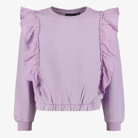 TwoDay meisjes sweater met ruches lila - Maat 170