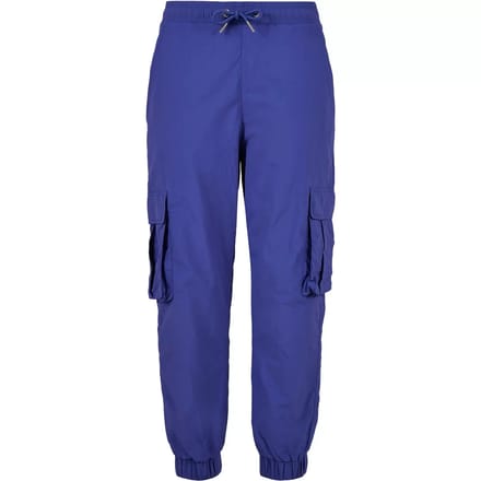 Urban Classics - High Waist Crinkle Nylon Cargobroek - M - Blauw/Paars