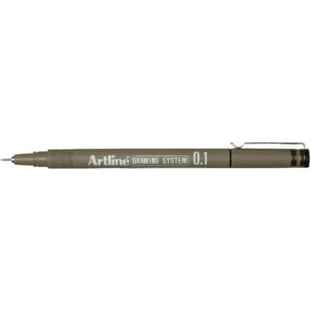 ARTLINE Drawing System Fineliner - 1 stuk - 0.1mm Lijndikte - Zwart