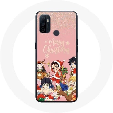 Coque pour Oppo A53 Demon slayer merry christmas affiche Anime Manga