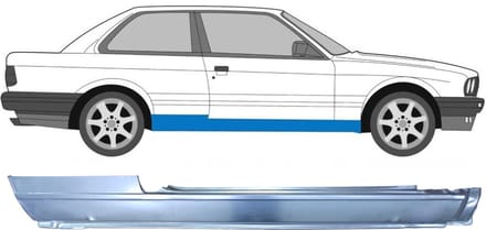 Volledige dorpel voor BMW 3 E30 1982-1994 / Rechts