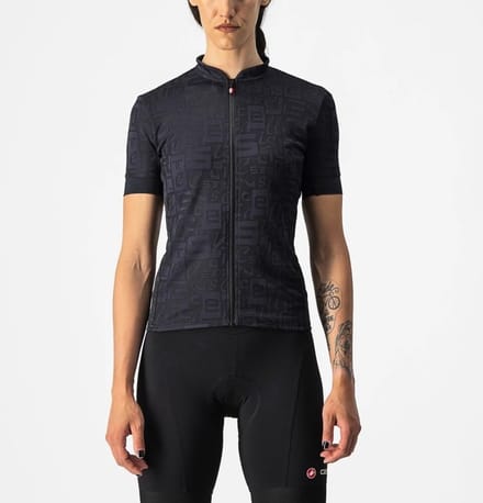 Castelli Fietsshirt korte mouwen Dames Zwart  - PROMESSA JACQUARD JERSEY LIGHT BLACK -   L