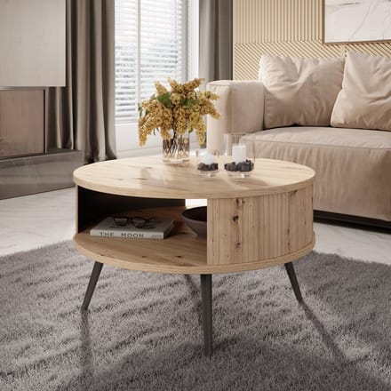 Meubella - Salontafel Riley - Eiken - 76 cm