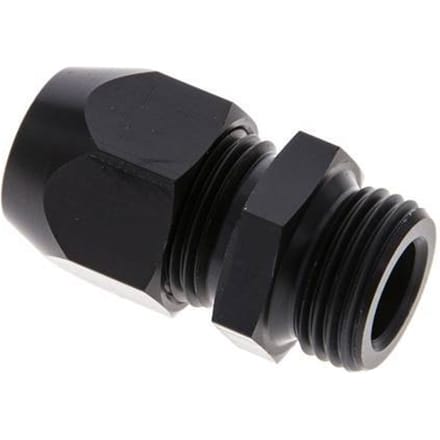15x9mm & G1/2'' Aluminium Rechte Knelfitting Buitendraad 10bar Kunststof en Polyamide
