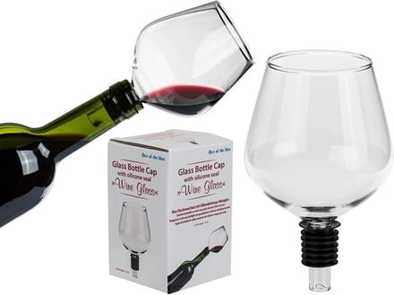Wijnfles dop - Schenkdop wijnglas vorm - Groot wijnglas - wijnfles glas