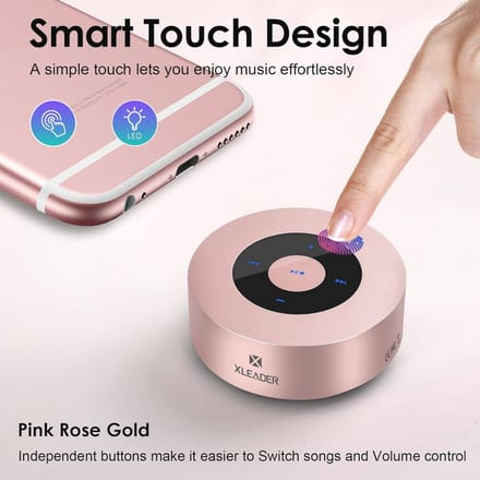 Bluetooth Speaker met Geschenkenverpakking en Touch Design - Crystal Geluid en Rijke Bas, 15 uur Speeltijd, Ondersteuning voor Aux Input en Micro SD