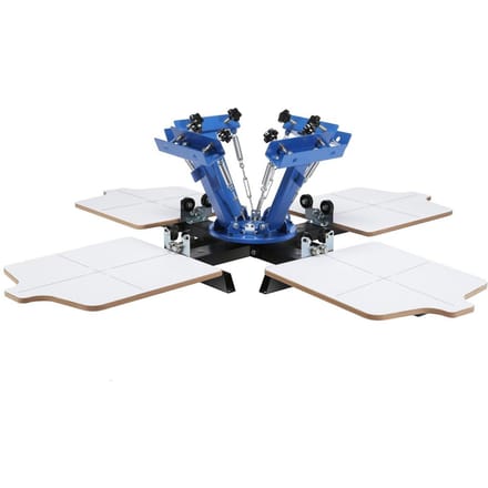 4 Kleur 4 Station Zeefdruk Schermdruk Pers Zeefdruk Machine
