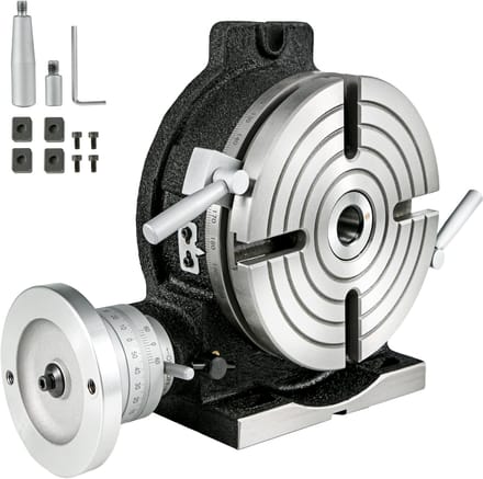 VEVOR Verdeeldraaitafel 200 mm Horizontaal-Verticaal Verdeelkop Zwenkbaar
