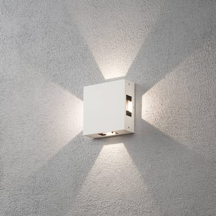 Konstsmide Cremona - Led buitenwandlamp, verstelbaar, wit