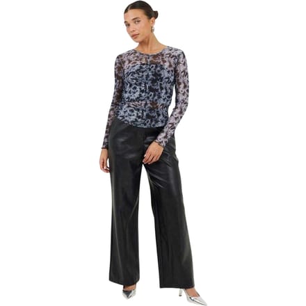 Brave Soul Dames/Dames Tie Dye Mesh Top (Zwart, Wit)