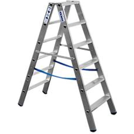 Dubbele trapladder van aluminium, 2 x 5 treden