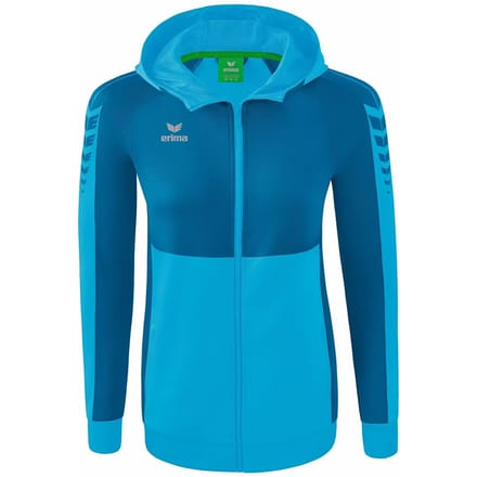Erima Six Wings Trainingsjack Met Capuchon Dames - Curaçao | Maat: 36