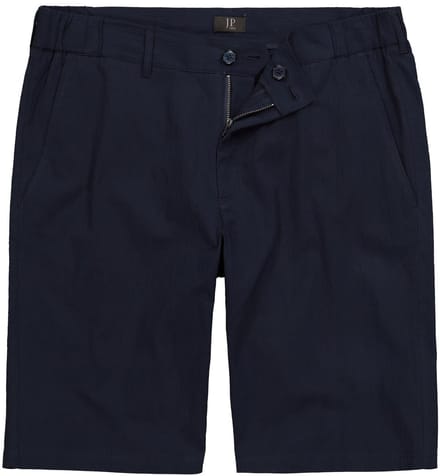 JP 1880 - Heren - Bermuda seersucker elastische tailleband rechte pasvorm - Navy blauw - Maat 72