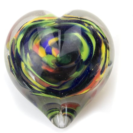Loranto - Urnen - Mini Urn Hart - Regenboog - Handgemaakt glas in EU