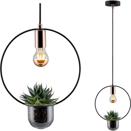 Neordic Hanglamp Tasja E27 max. 20W Zwart, Koper dimbaar Metaal