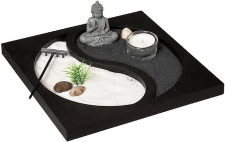 Zen Tuin voor Binnen met Houten Dienblad en Decoratie