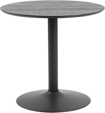 Lisomme Vino houten tafel zwart - Ø 80 cm