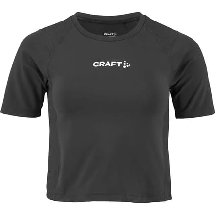 Craft Rush 2.0 Crop Top Dames - Zwart | Maat: S
