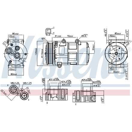 Compressor airconditioning NISSENS 89326