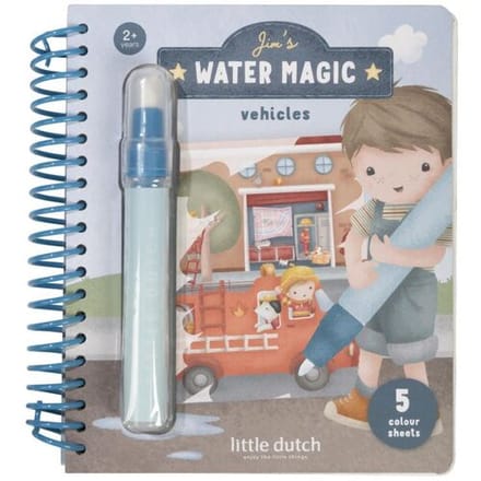 Little Dutch watertekenboek Jim Vehicles - Water magic book