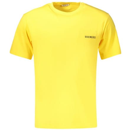 Bikkembergs Gele Katoenen Heren T-Shirt