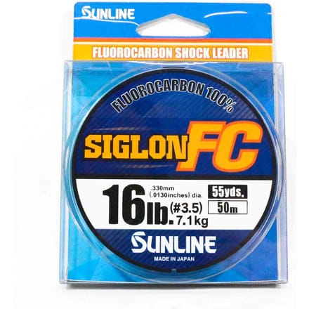 Sunline Fluorocarbon Leider Siglon FC 100% 50m 16lb Diameter 0,33mm (8326) schoon