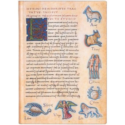 Paperblanks cahier, formaat 13 x 18 cm., uitvoering de sideribus tractatus - astronomic