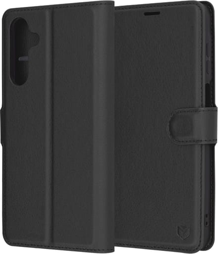 Hoesje geschikt voor Samsung Galaxy A16 - Techsuit Leather Folio Book Wallet Case - Zwart