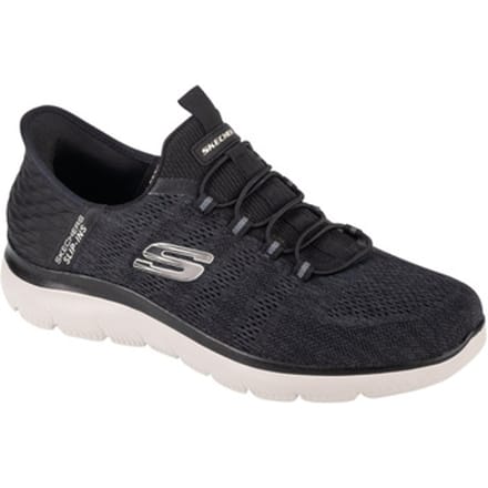 Skechers Slip-ins: Summits Key Pace heren sneakers zwart wit - Maat 45 - Extra comfort - Memory Foam
