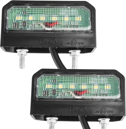 2x LED Kentekenplaatverlichting Universeel 12V 24V Waterdicht ECE Keurmerk